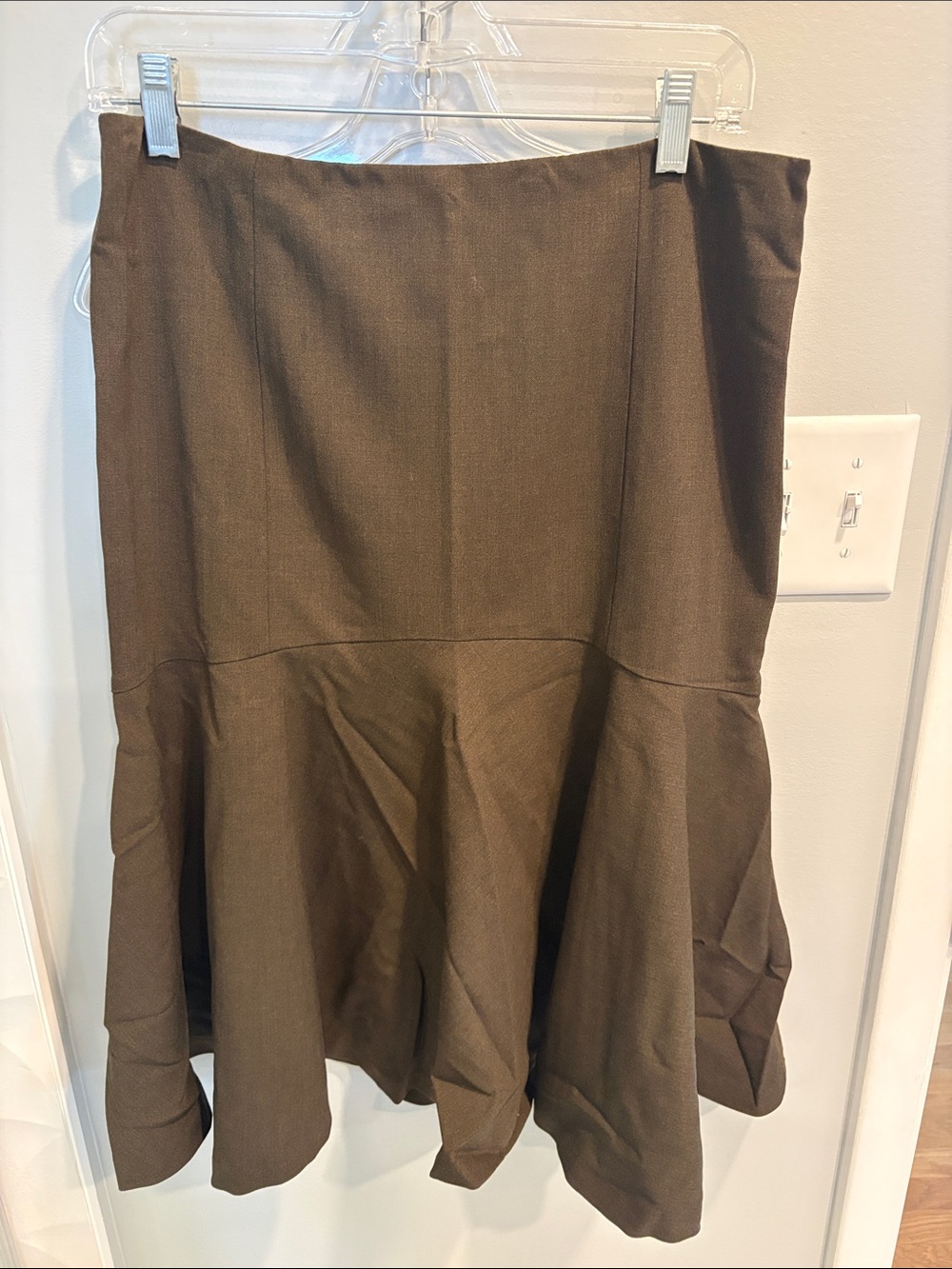 Lauren Ralph Lauren Wool Brown Flared Skirt NWT 6